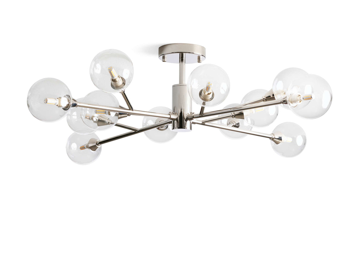 Apollo Modern Glass Ball Flush Mount