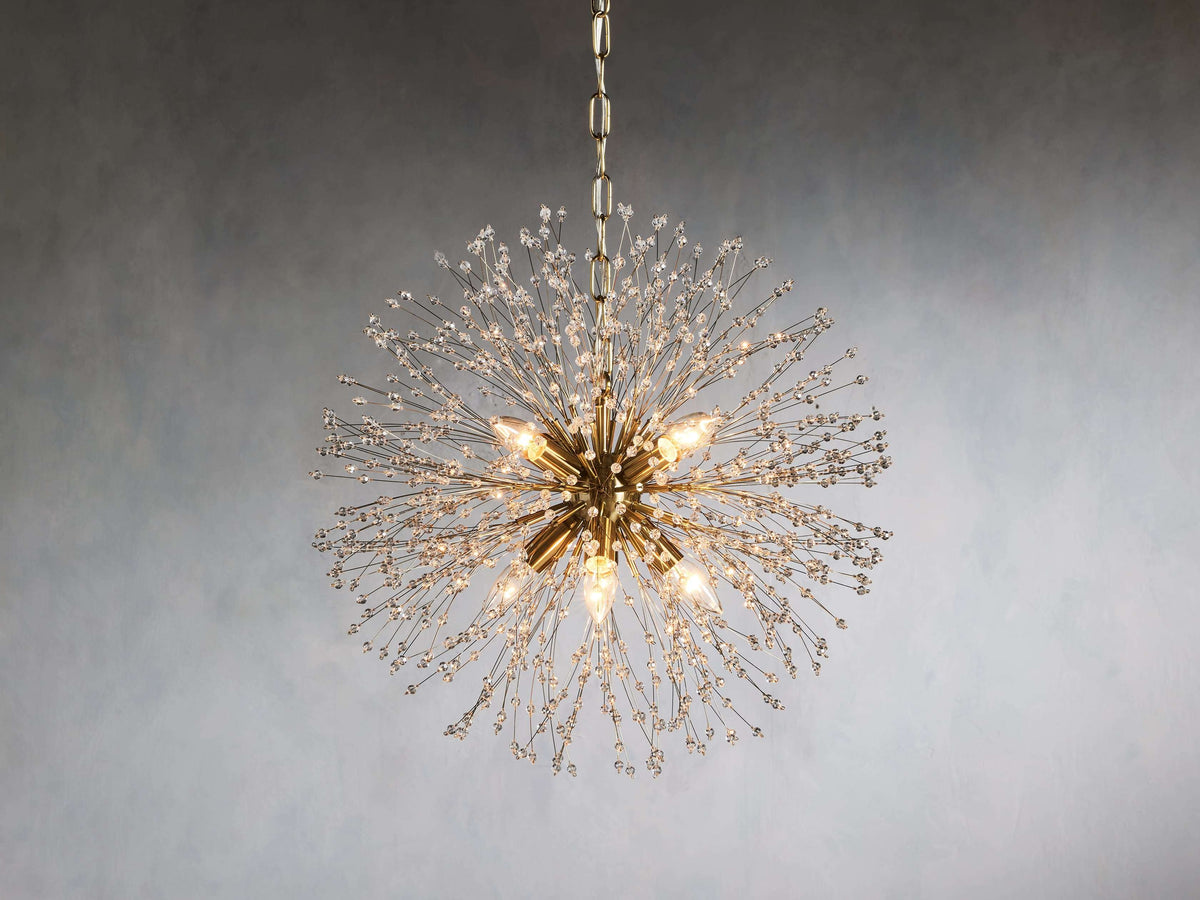 Dandelion Whimsical Crystal Round Chandelier