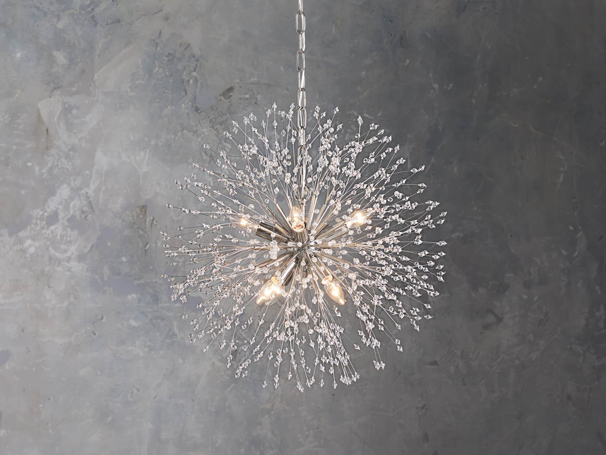 Dandelion Whimsical Crystal Round Chandelier