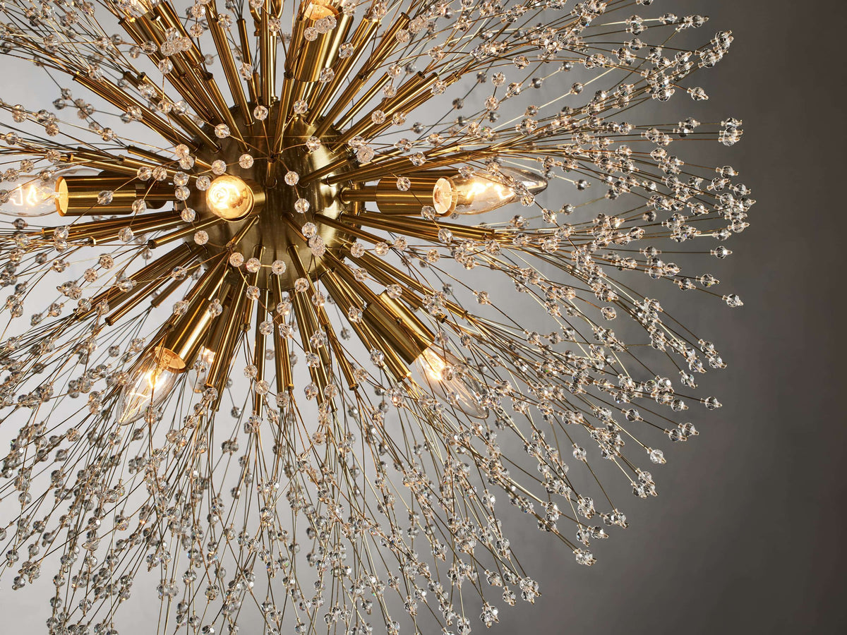 Dandelion Whimsical Crystal Round Chandelier