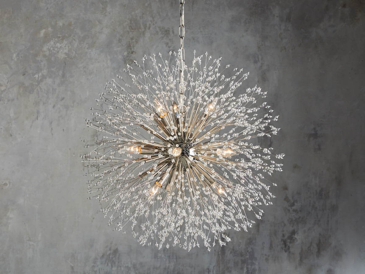 Dandelion Whimsical Crystal Round Chandelier