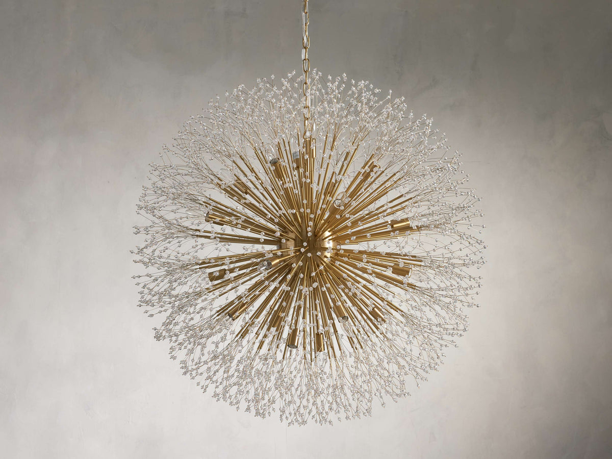 Dandelion Whimsical Crystal Round Chandelier