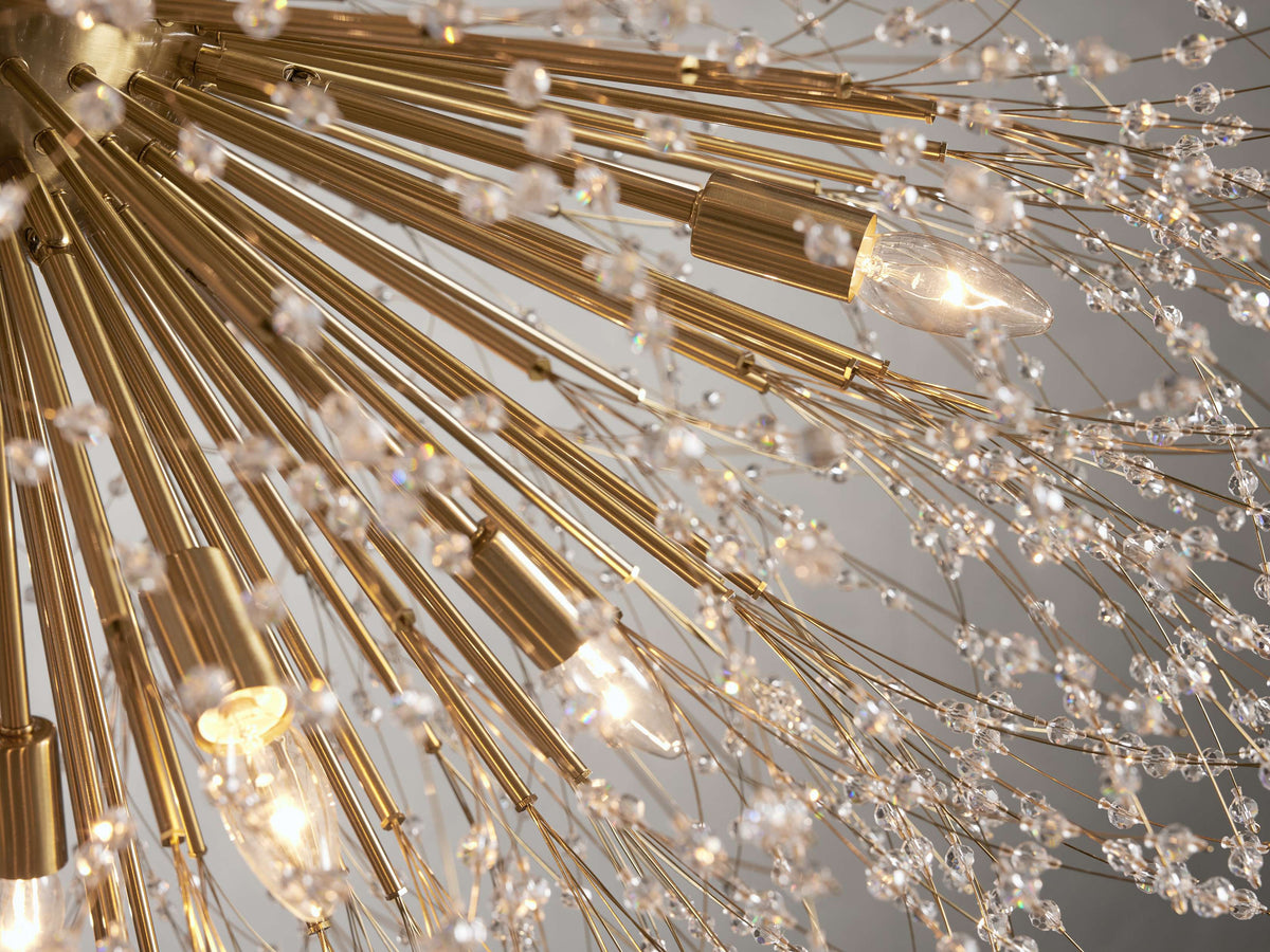 Dandelion Whimsical Crystal Round Chandelier