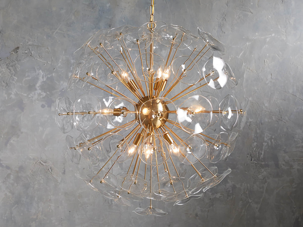 Lily Modern Floral Round Chandelier