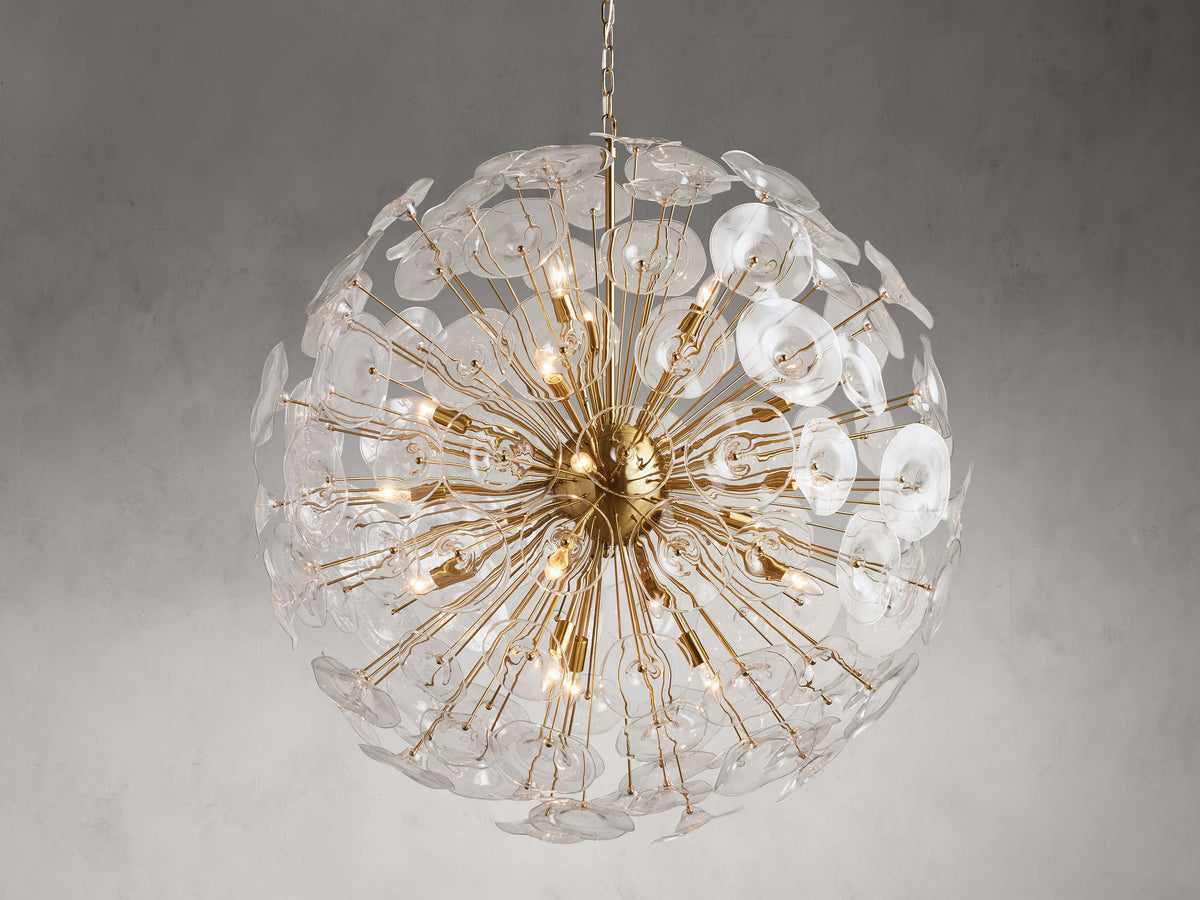 Lily Modern Floral Round Chandelier