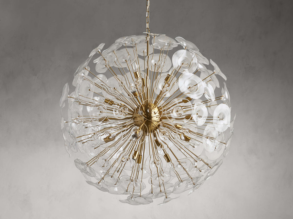 Lily Modern Floral Round Chandelier