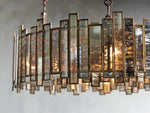 Laila Antiqued Glass Round Chandelier