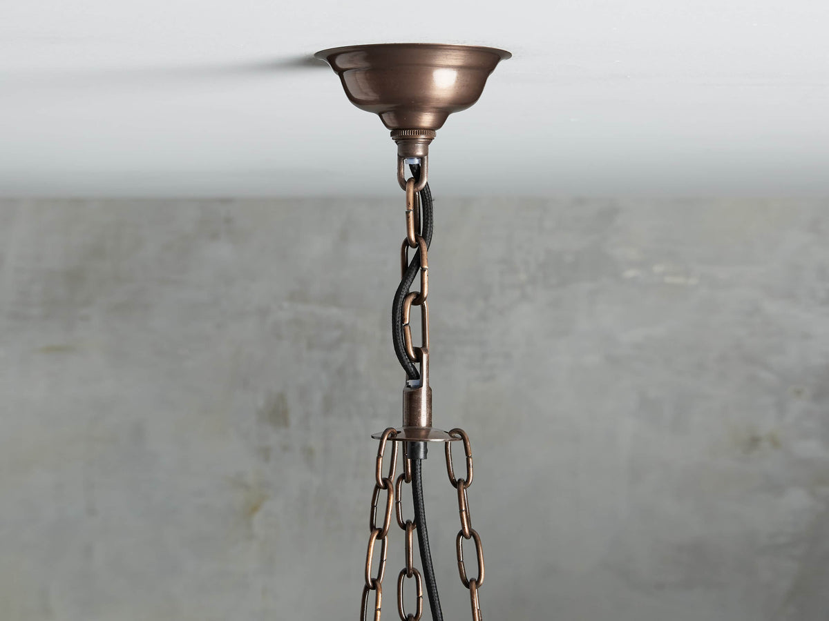 Laila Antiqued Glass Round Chandelier