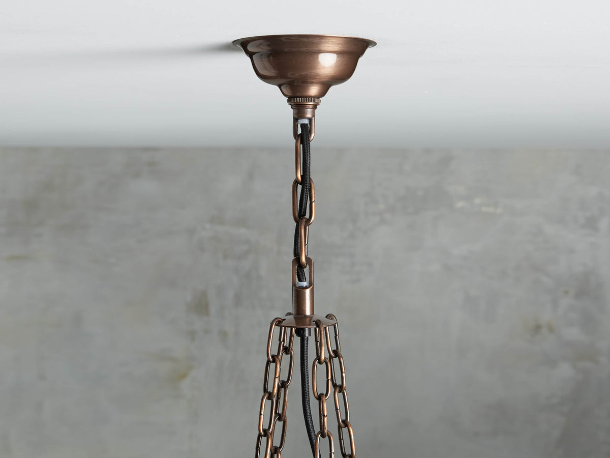 Laila Antiqued Glass Round Chandelier