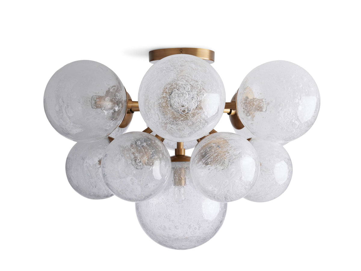 Mandoza Bubble Textured Glass Flush Mount