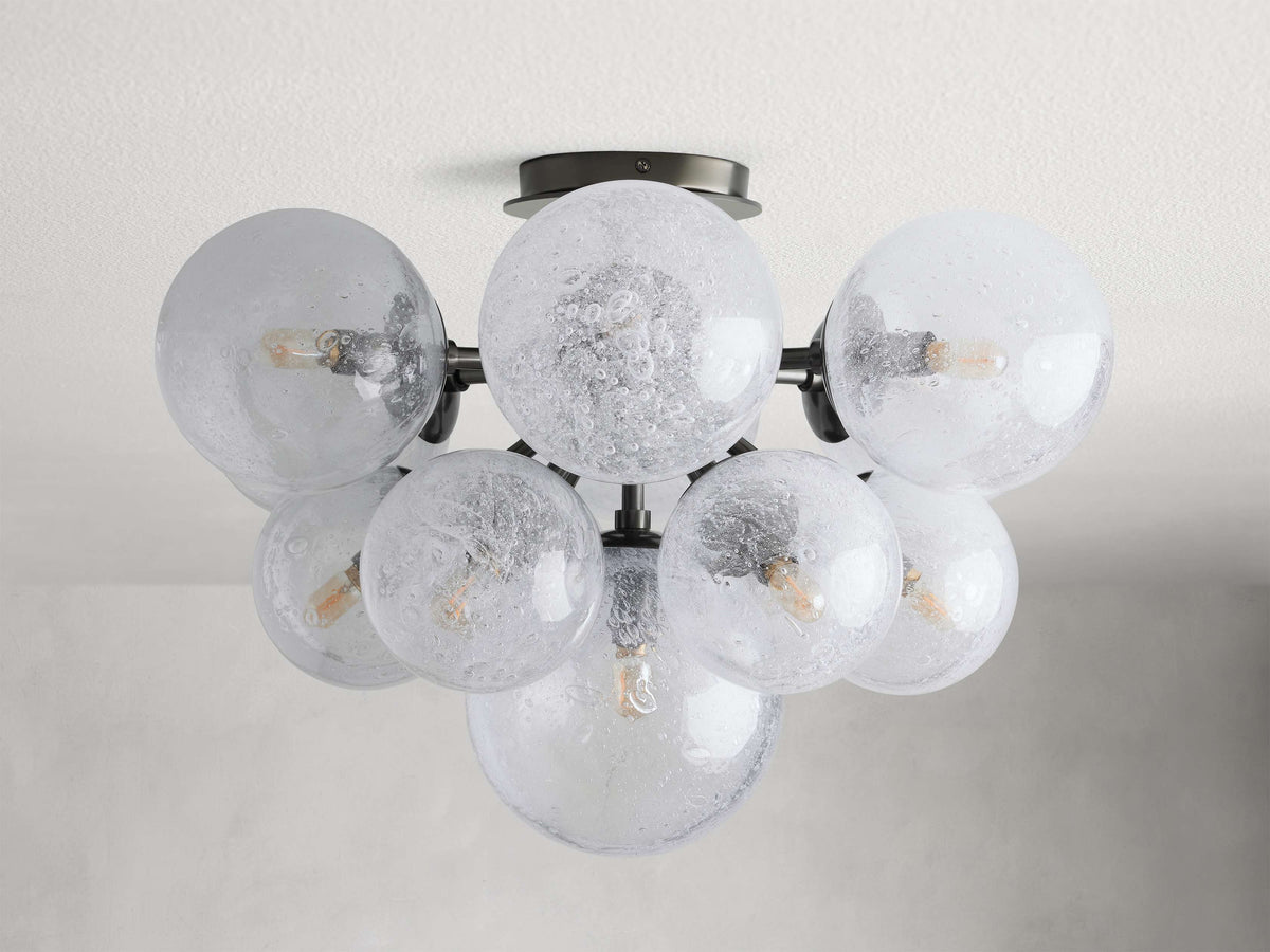 Mandoza Bubble Textured Glass Flush Mount