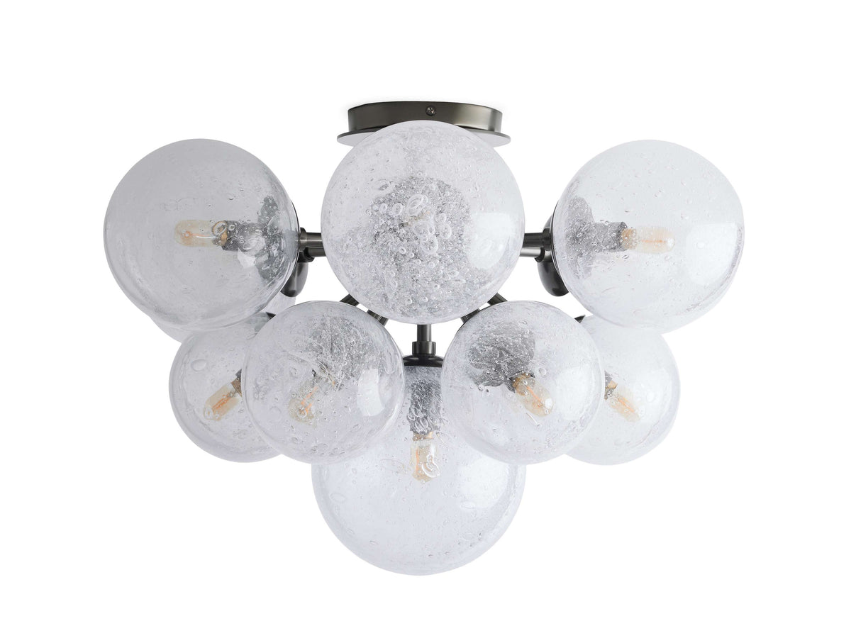 Mandoza Bubble Textured Glass Flush Mount