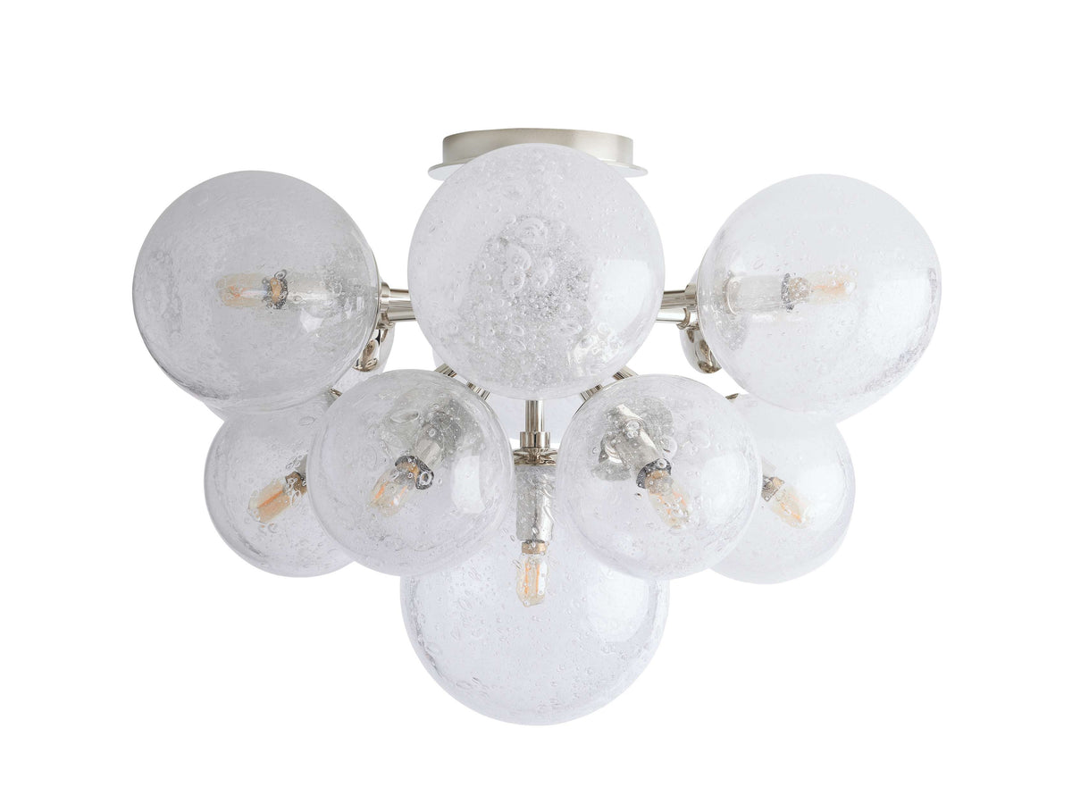 Mandoza Bubble Textured Glass Flush Mount