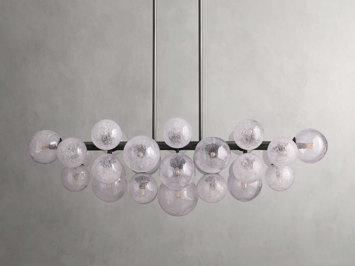 Mandoza Bubble Textured Glass Linear Chandelier