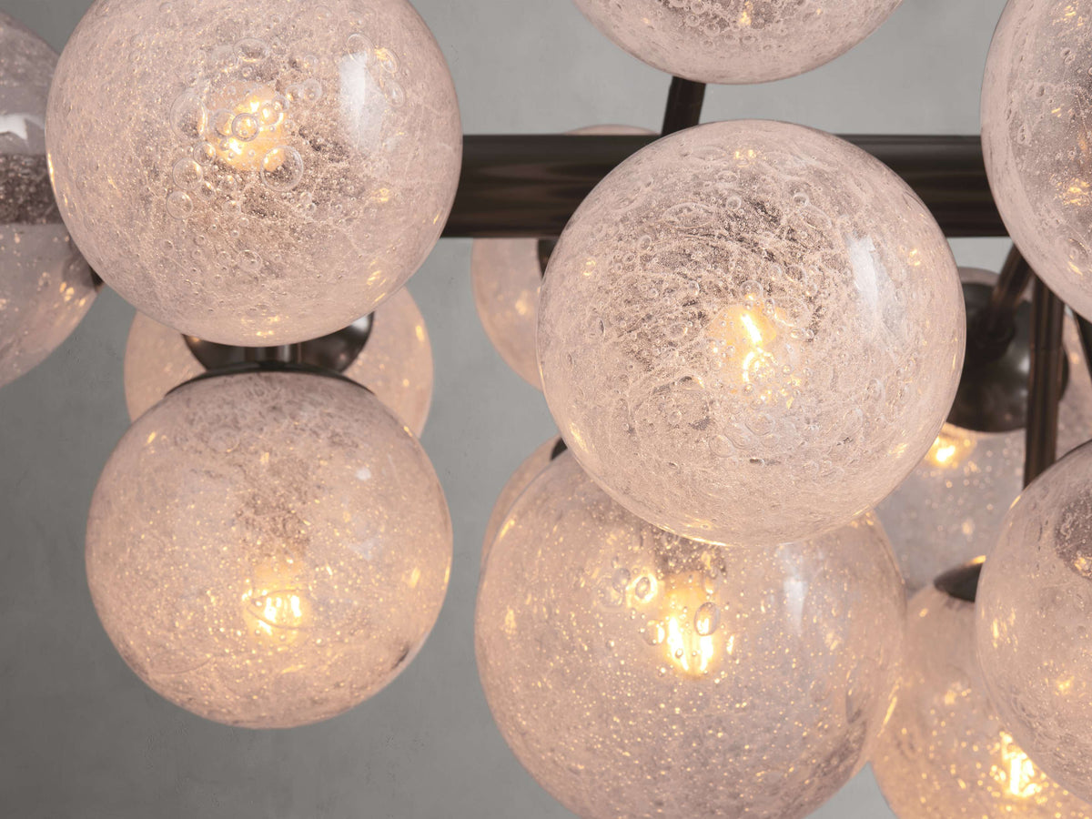 Mandoza Bubble Textured Glass Linear Chandelier