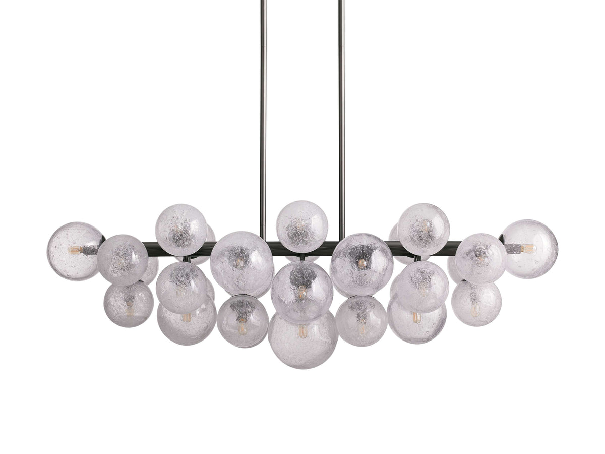 Mandoza Bubble Textured Glass Linear Chandelier