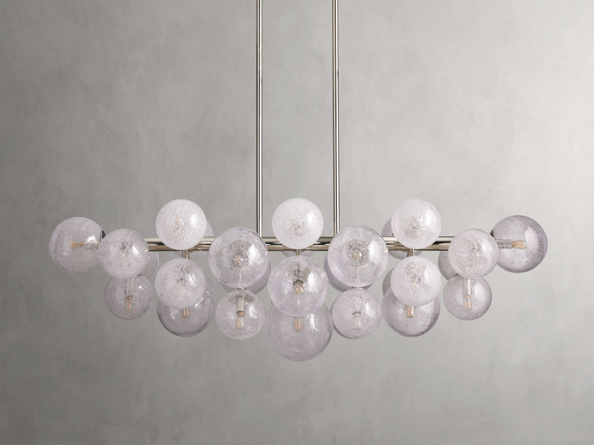 Mandoza Bubble Textured Glass Linear Chandelier