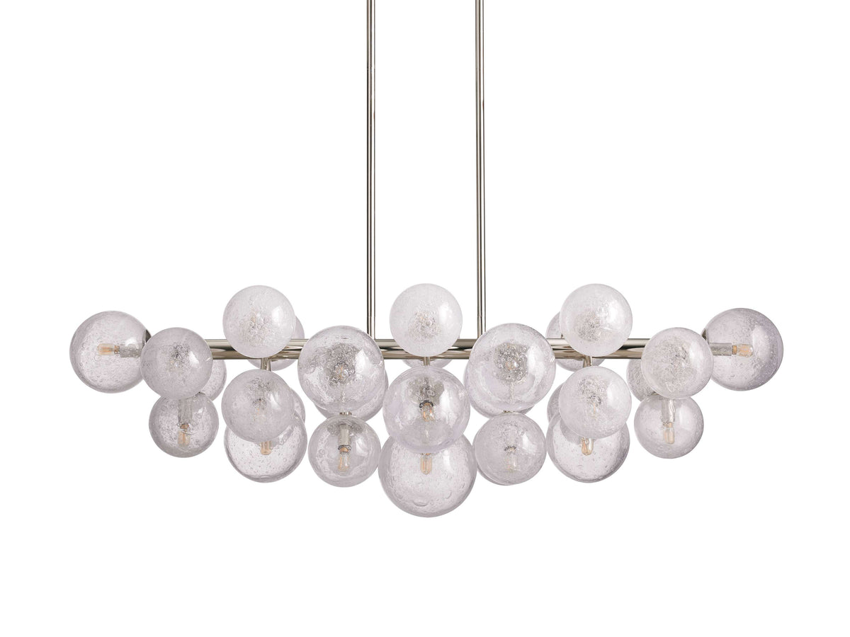 Mandoza Bubble Textured Glass Linear Chandelier