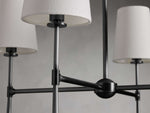 Rhodes Midcentury Torch Round Chandelier