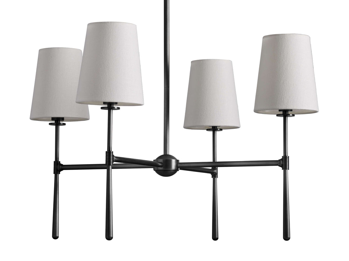 Rhodes Midcentury Torch Round Chandelier