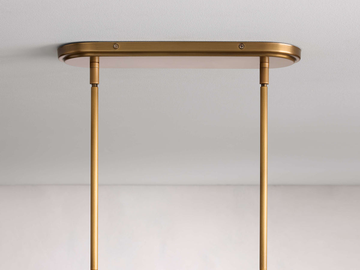 Rhodes Midcentury Torch Linear Chandelier