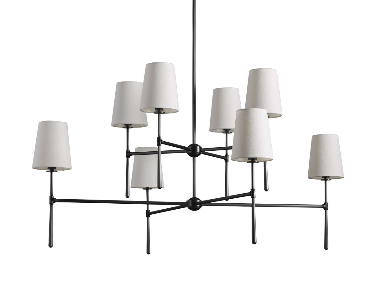 Rhodes Midcentury Torch Two-Tier Chandelier