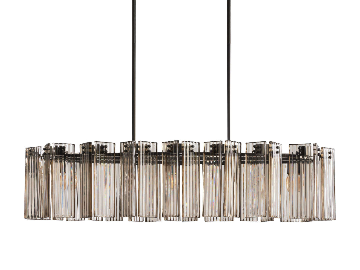 Delsie Vintage Glass Oval Chandelier