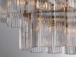 Delsie Vintage Glass Oval Chandelier
