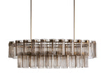 Delsie Vintage Glass Oval Chandelier