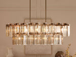 Delsie Vintage Glass Oval Chandelier