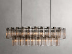 Delsie Reeded Glass Oval Chandelier
