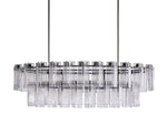 Delsie Reeded Glass Oval Chandelier