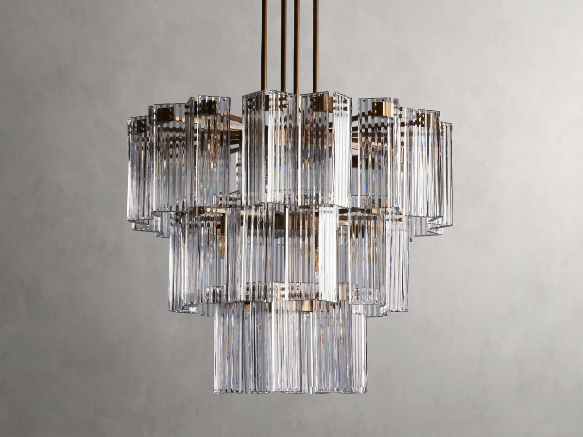 Delsie Vintage Glass Round Chandelier