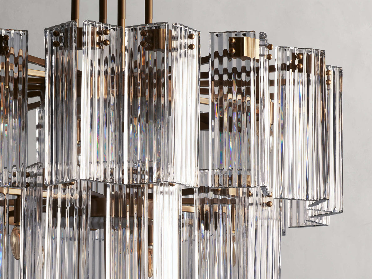 Delsie Vintage Glass Round Chandelier
