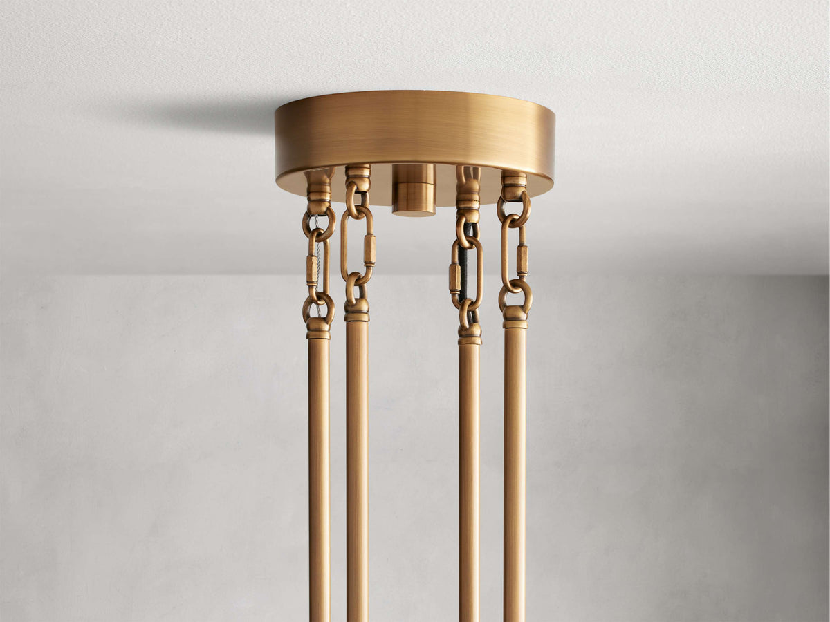 Delsie Reeded Glass Tiered Round Chandelier