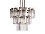 Delsie Reeded Glass Tiered Round Chandelier