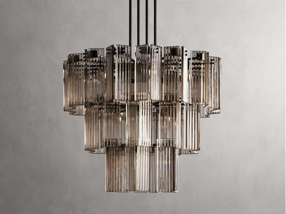 Delsie Vintage Glass Round Chandelier