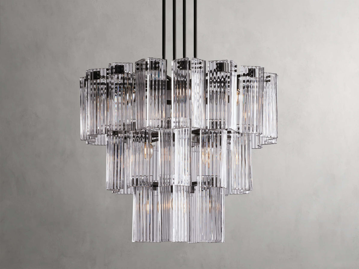Delsie Vintage Glass Round Chandelier