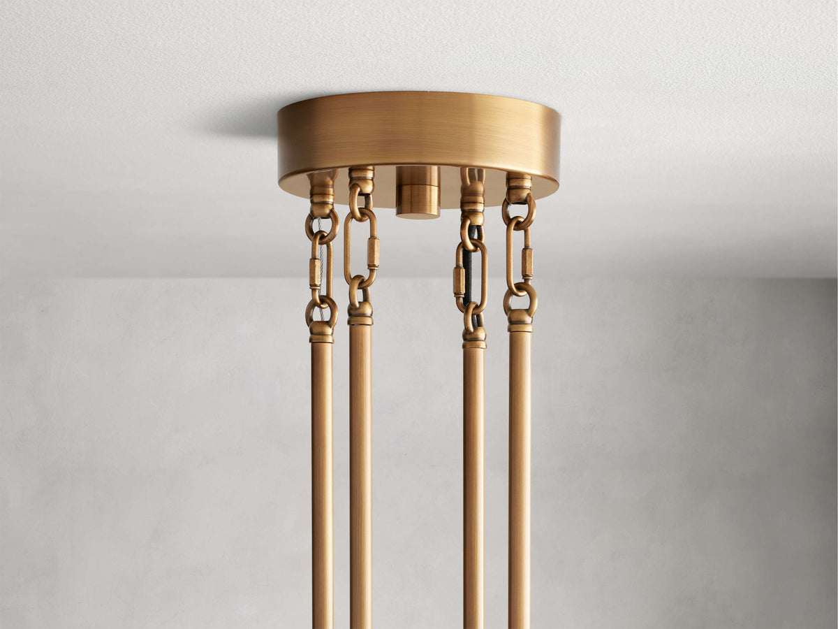Delsie Vintage Glass Round Chandelier