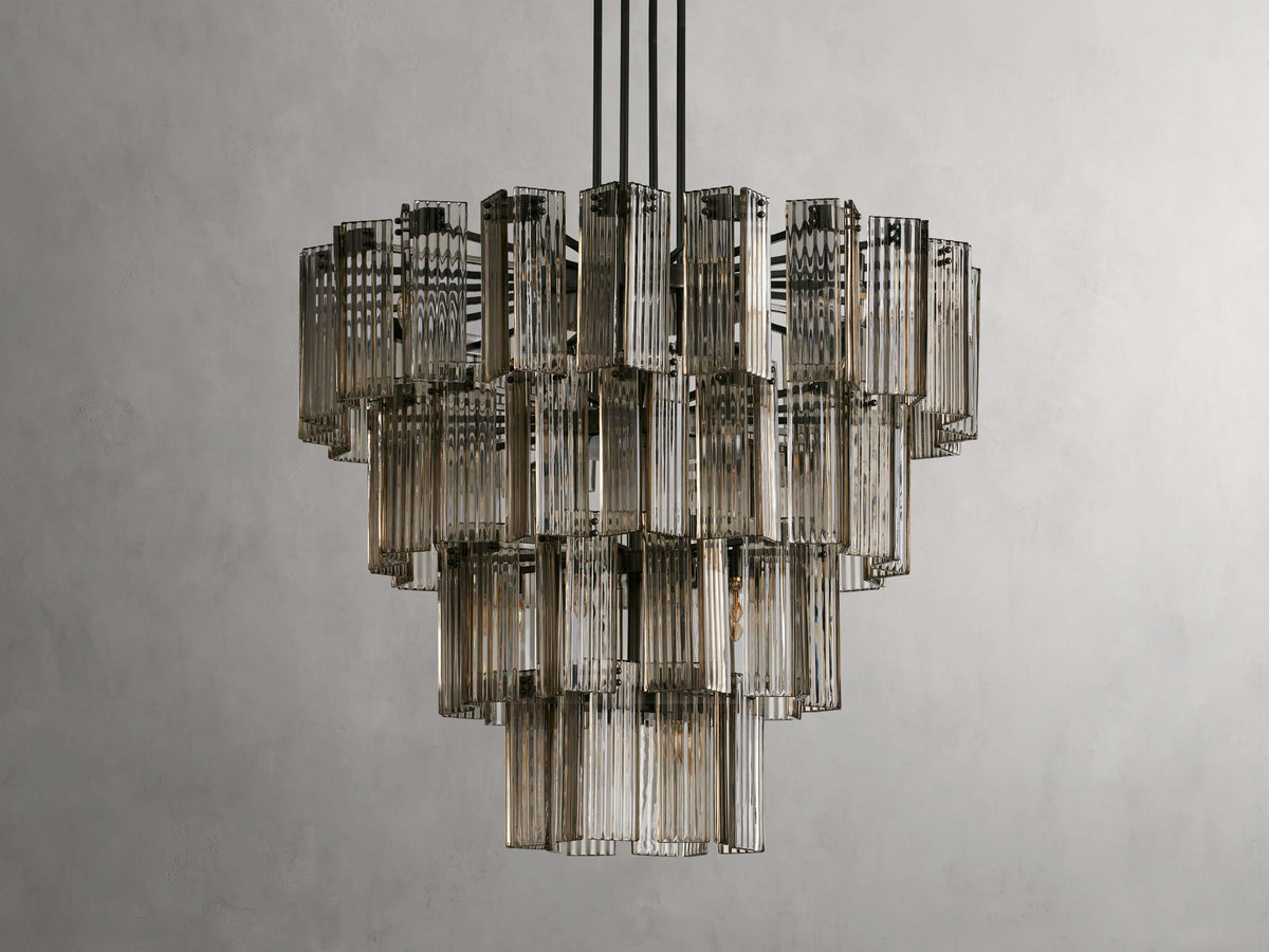 Delsie Vintage Glass Round Chandelier