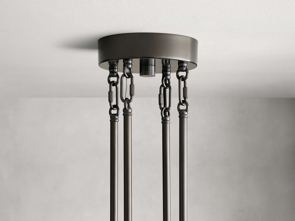 Delsie Reeded Glass Tiered Round Chandelier