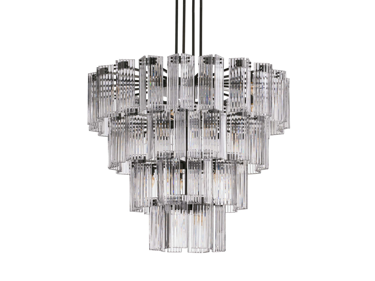 Delsie Vintage Glass Round Chandelier