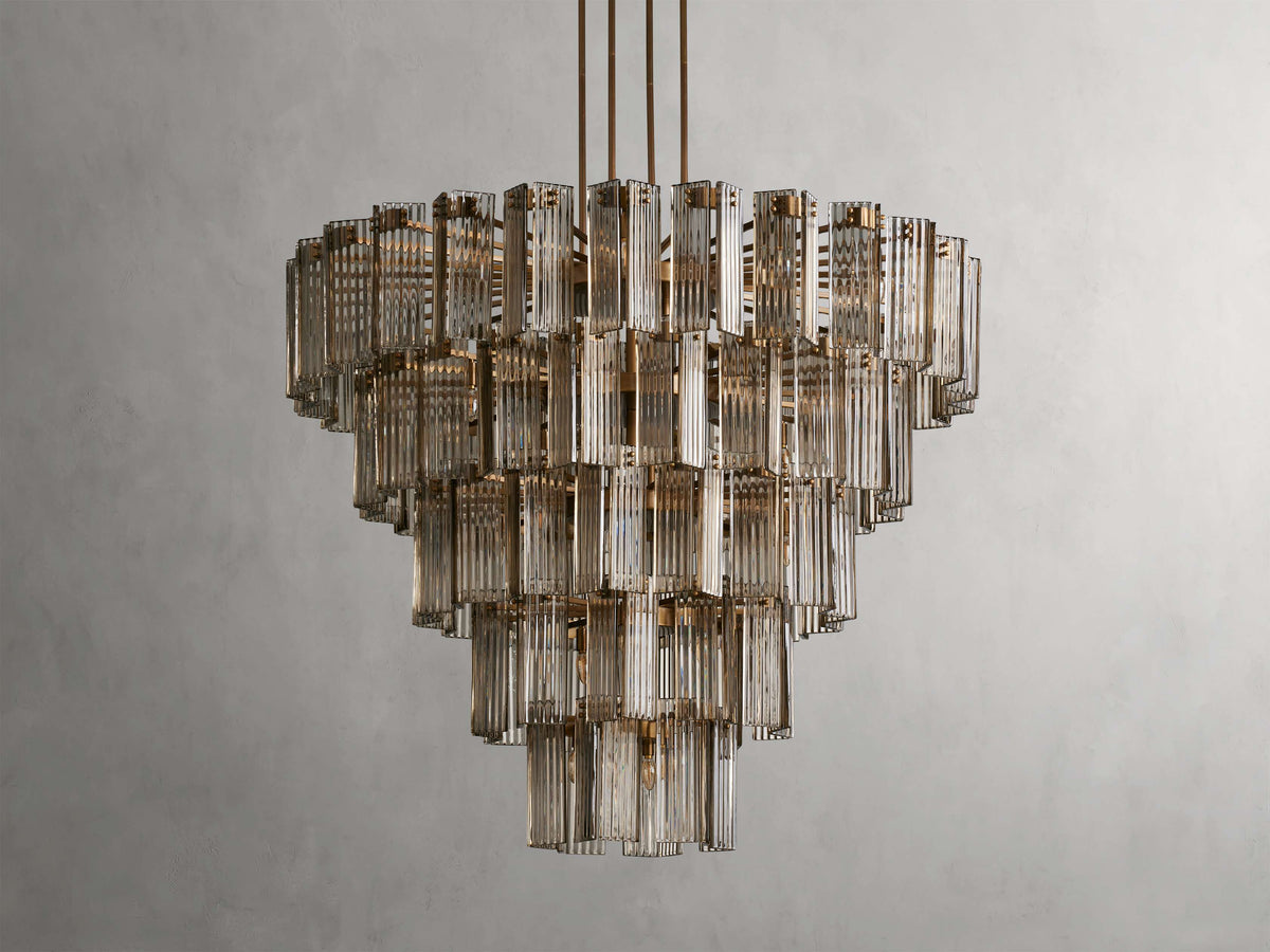 Delsie Vintage Glass Round Chandelier