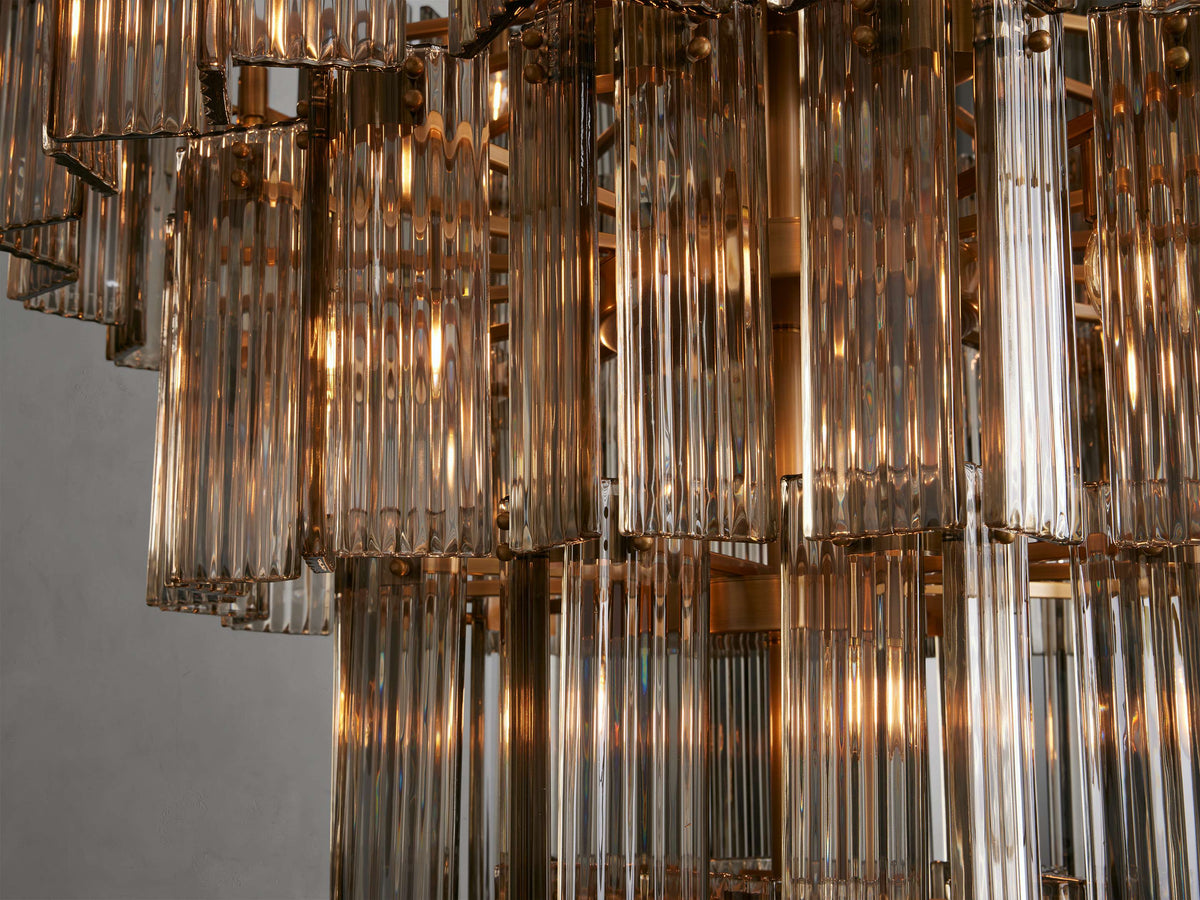 Delsie Vintage Glass Round Chandelier