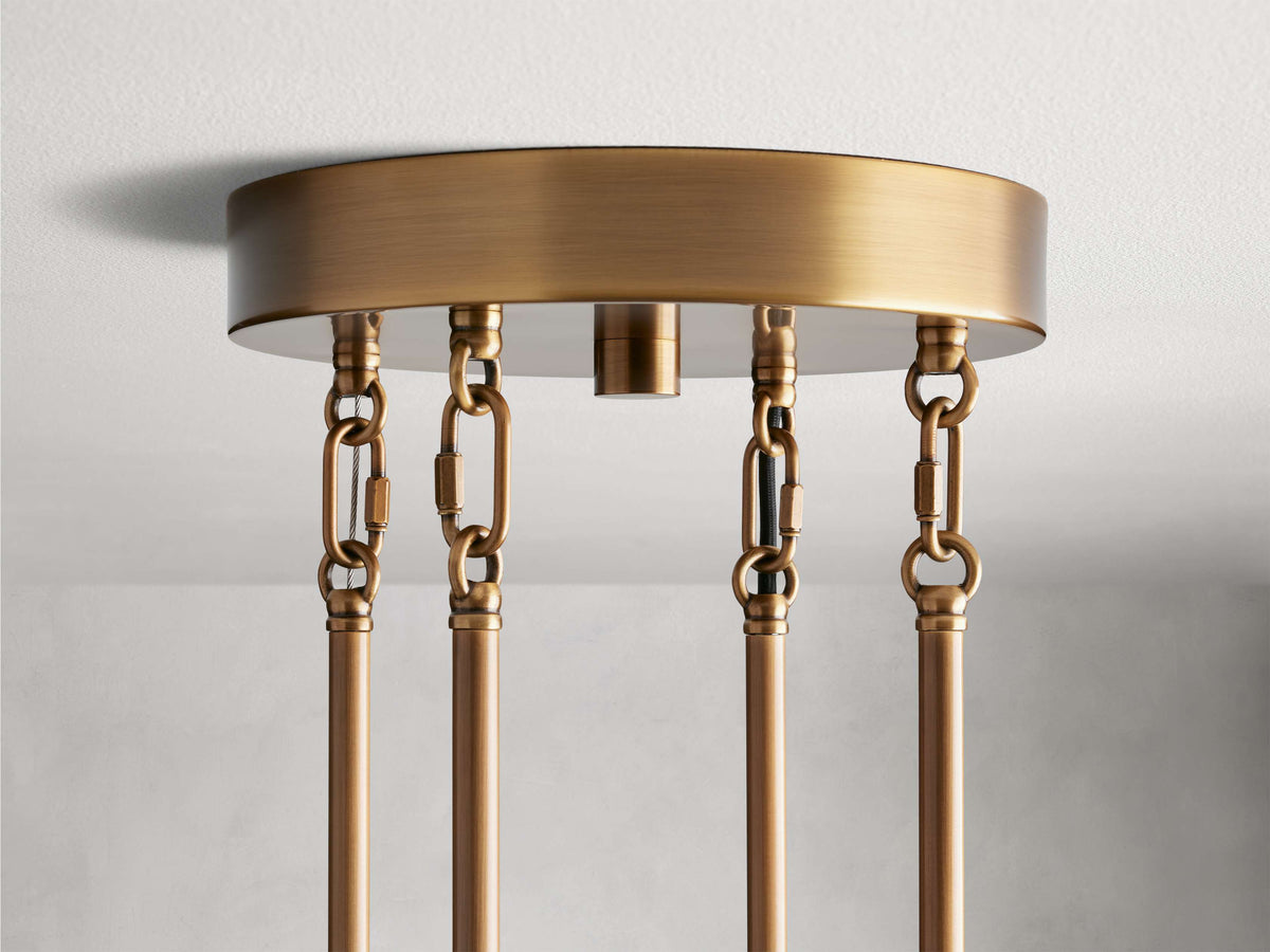 Delsie Vintage Glass Round Chandelier