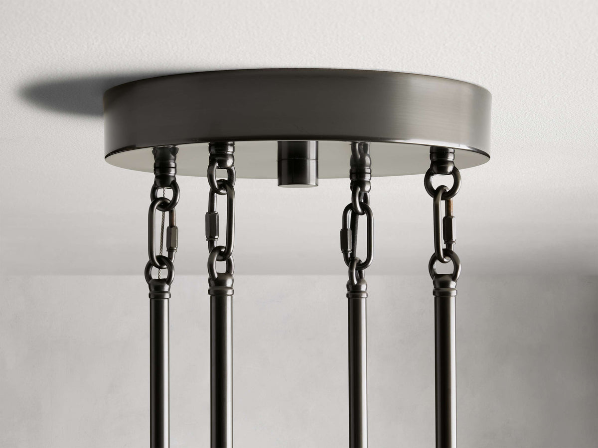 Delsie Reeded Glass Tiered Round Chandelier