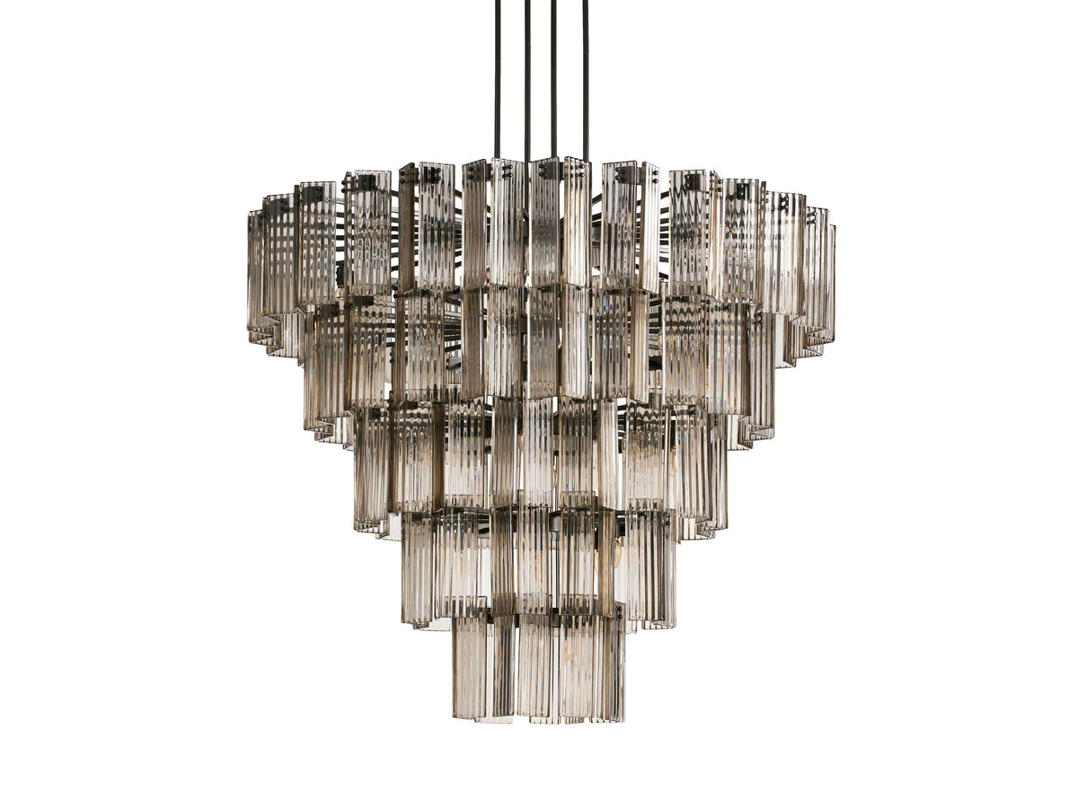 Delsie Reeded Glass Tiered Round Chandelier