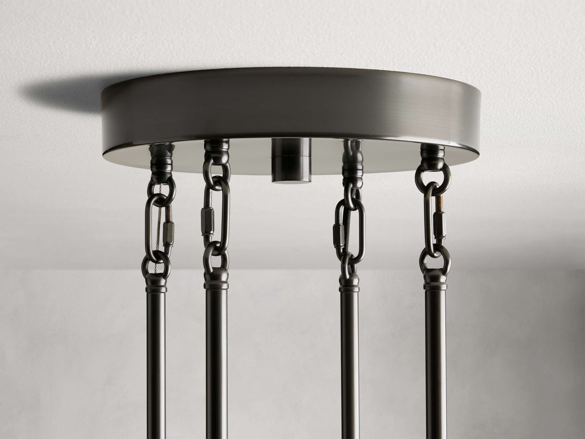 Delsie Reeded Glass Tiered Round Chandelier