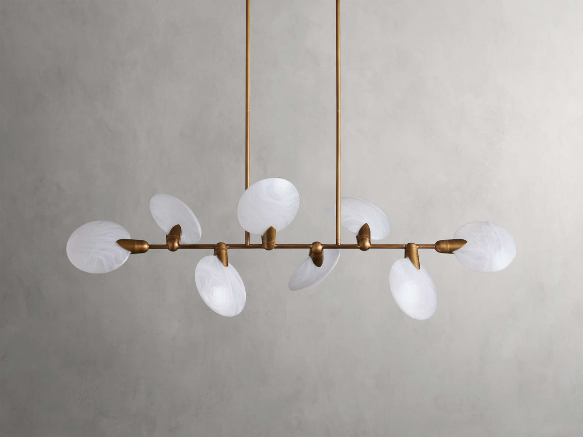Lyla Foliated Vein Linear Chandelier