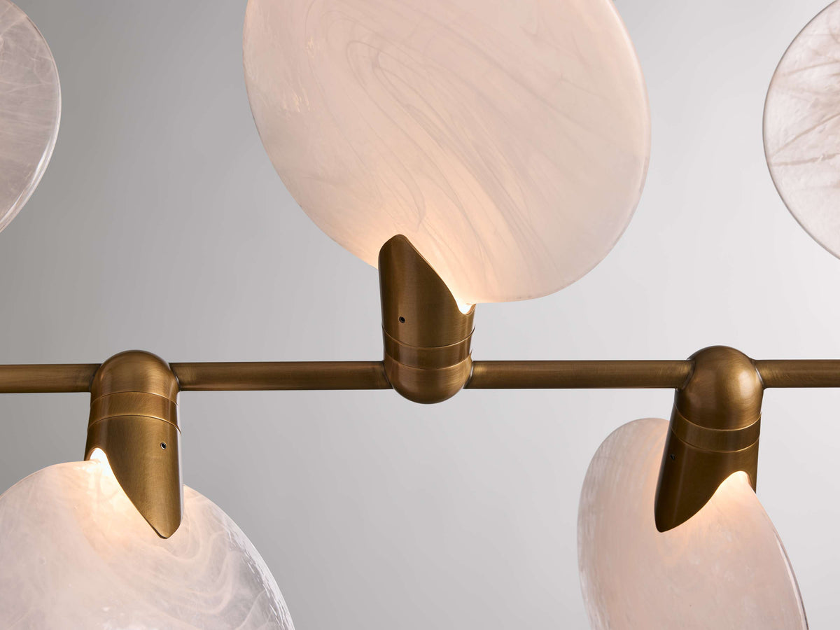 Lyla Foliated Vein Linear Chandelier